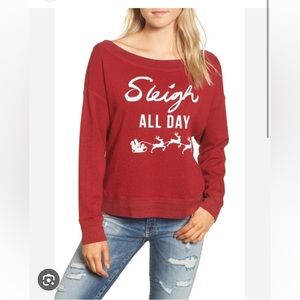 Sundry Sleigh All Day Cropped Sweatshirt